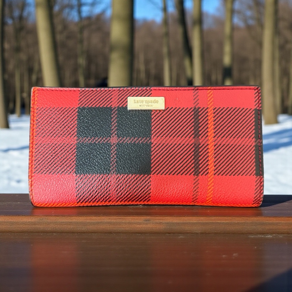 Kate Spade Newbury Lane Red Bifold Long Wallet (A416)